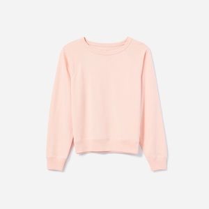 Everlane lightweight French terry crew in light peach